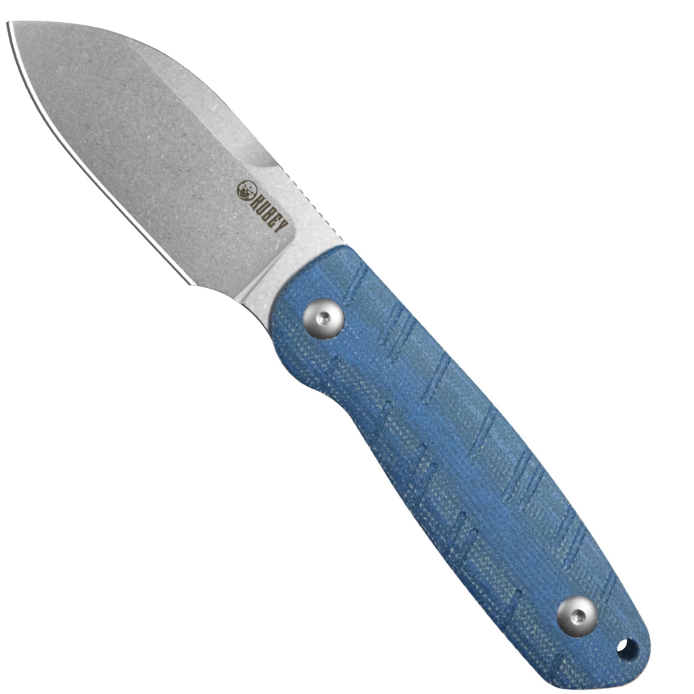 Kubey KU455A Microburst (14C28N, Sheepsfoot, Beadblast, Micarta, Sheath) Fixed Blade Knife