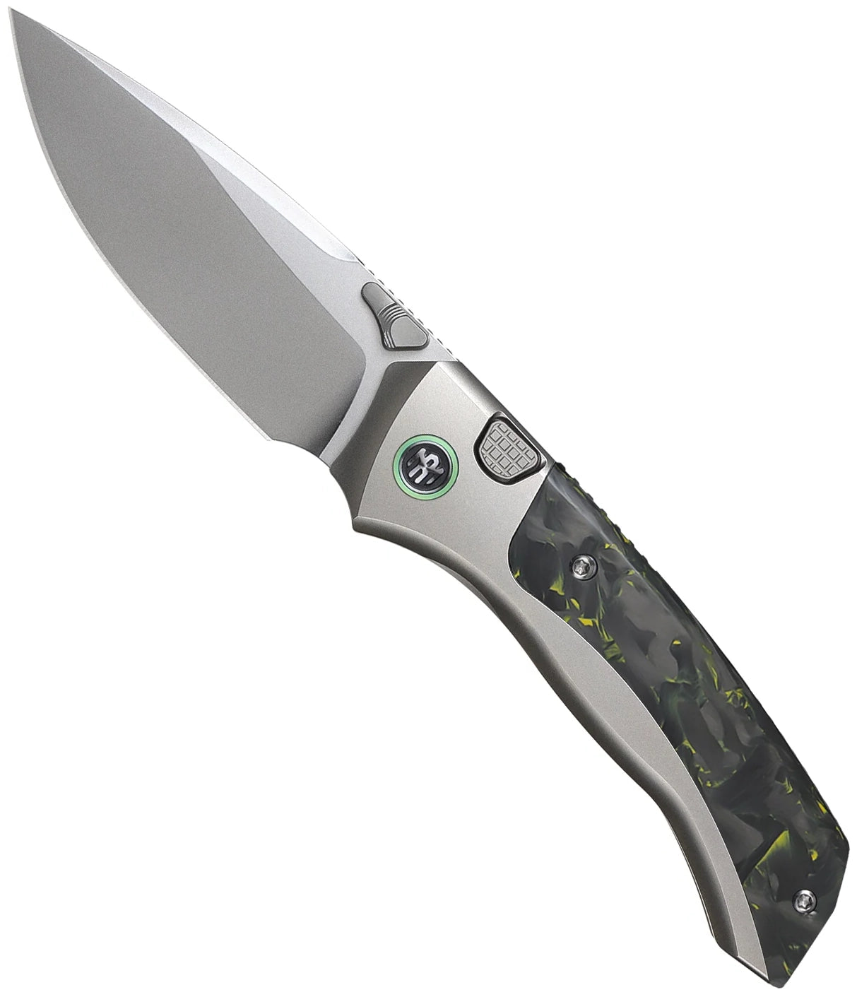 Remette RTWS-TY RT-Steed (M390, Drop Point, Pearlescent, Titanium/Carbon Fiber, Ceramic Sand Blasted) Pocket Knife