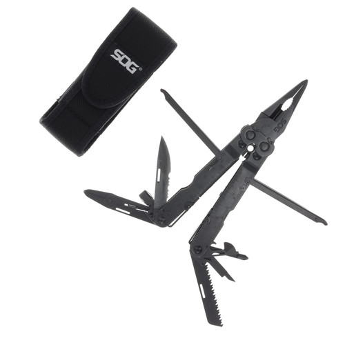 SOG Powerlock Multitool Black With Nylon Pouch Sogs61b