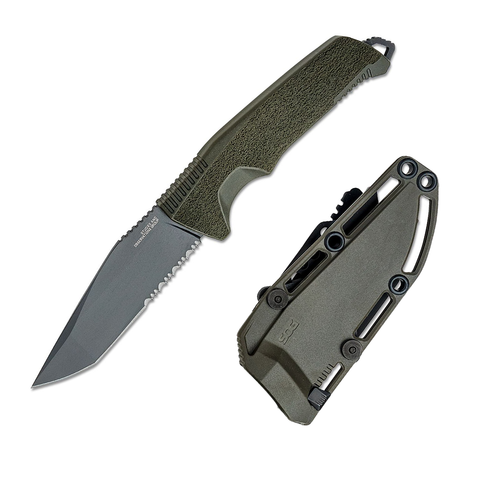 SOG Trident Fx Olive Drab 4.2 Inch Partially Serrated Tini Tanto ...