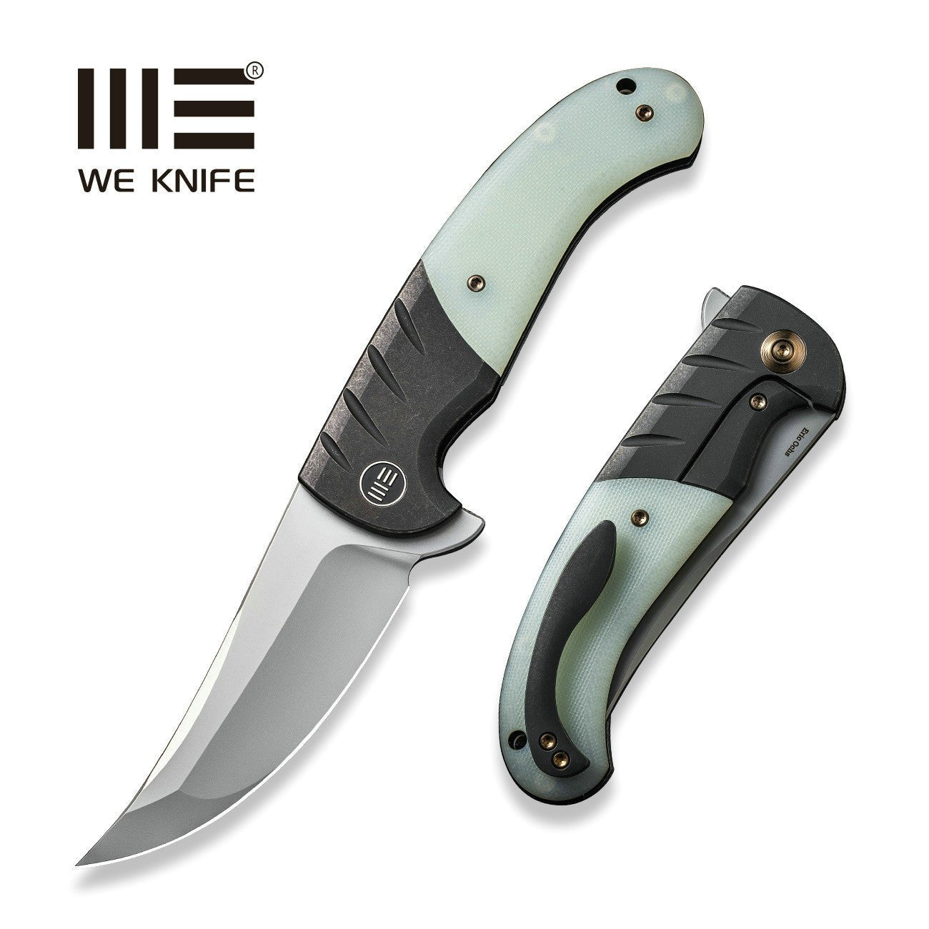 WEKNIFE Curvaceous Flipper Knife Titanium & G10 Handle (3.70" CPM 20CV Blade) WE20012-3