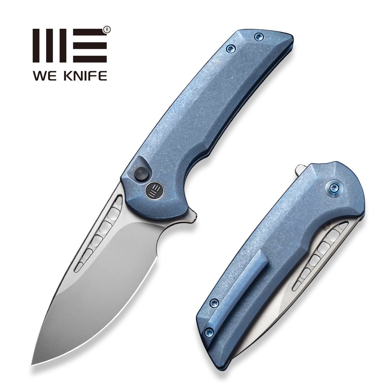 WEKNIFE Mini Malice Flipper & Button Lock Knife Titanium Handle (2.98" CPM 20CV Blade) WE054BL-3