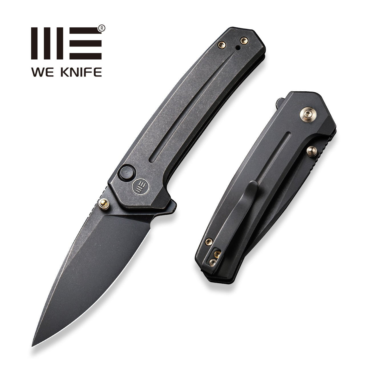 WEKNIFE Culex Flipper & Thumb Stud & Button Lock Knife Titanium Handle (2.97" CPM 20CV Blade) WE21026B-2