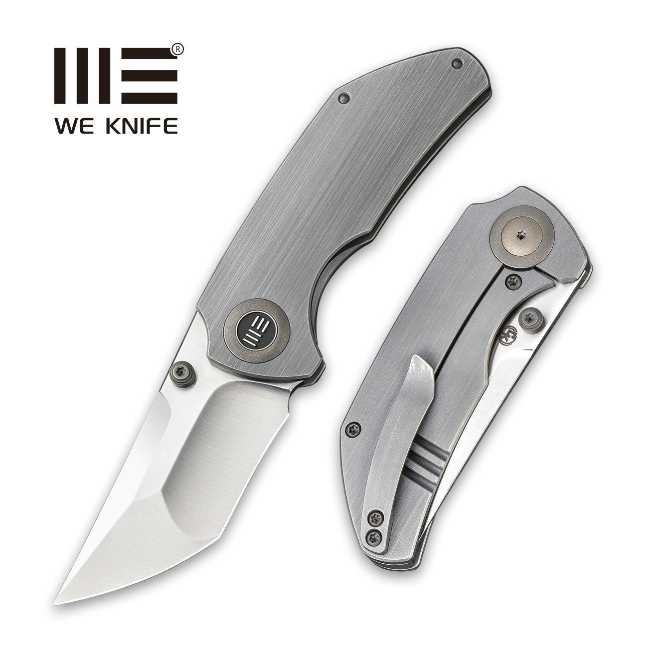 WEKNIFE Thug Thumb Stud Knife Titanium Handle (2.69" CPM 20CV Blade)