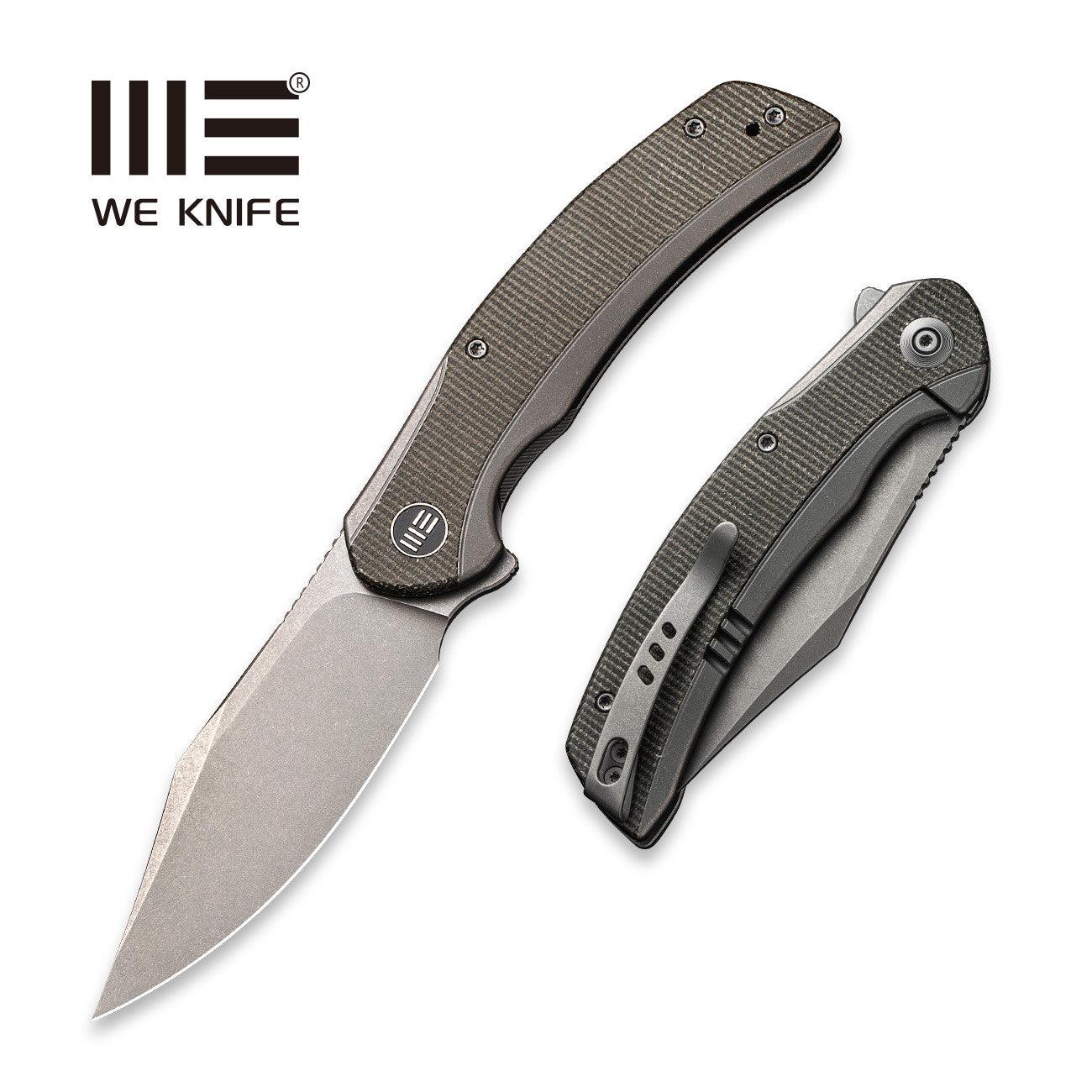 WEKNIFE Snick Flipper Knife Titanium & Micarta Handle (3.47" CPM 20CV Blade) WE19022F-5