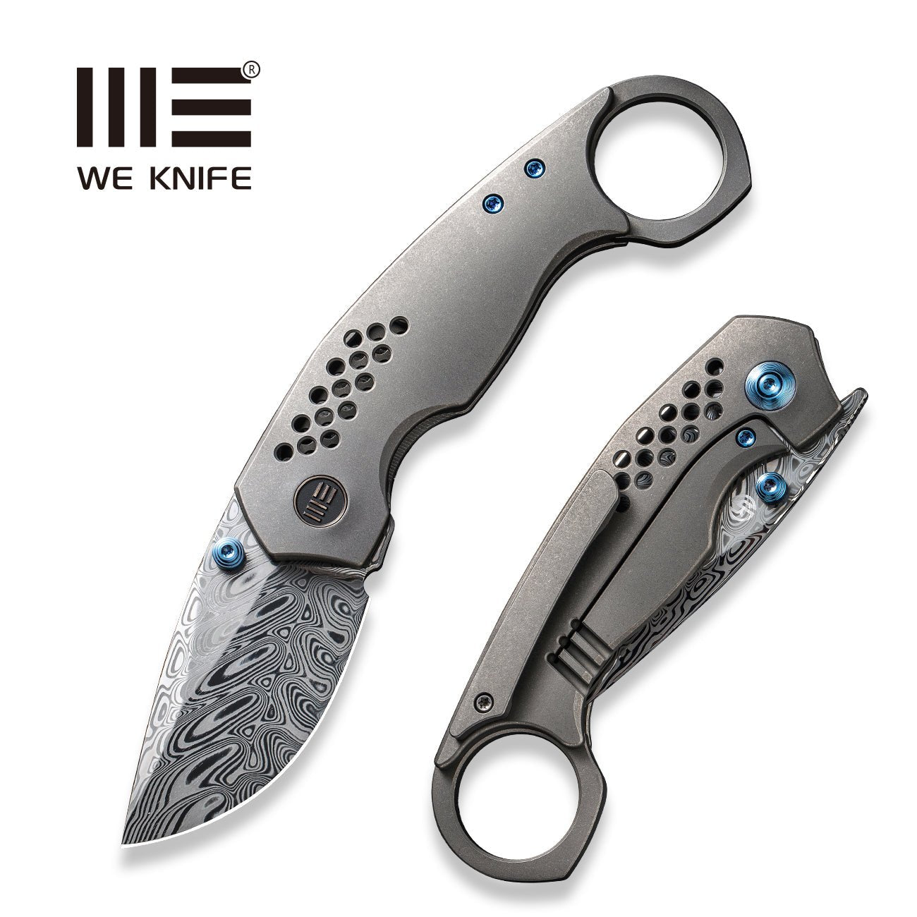 WE Knife Envisage Front Flipper Handle (2.42" Damasteel Blade) We22013